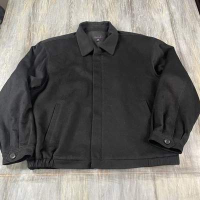 Peter Millar 100% Cashmere Jacket Bomber Black Hidden Zipper Mens Large - Image 1 of 4