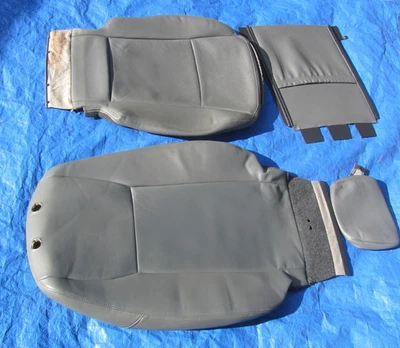 03-11 Saab 9-3 OEM Gris Vagón Sedán Lado Izquierdo Cuero Cubiertas 4 Piezas Foto 1 de 4