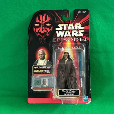 Figura de acción Hasbro Star Wars Mace Windu con sable de luz y capa Jedi Foto 1 de 3