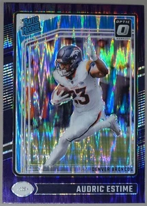 Audric Estime 2024 Donruss Optic Purple Shock RC Denver Broncos #206 - Picture 1 of 2