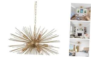 Moderner Starburst Kronleuchter: 9 Leuchten Gold Sputnik Leuchte für ZR9352 Gold - Bild 1 von 8
