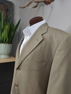 🇮🇹 Canali Mens 43L Three Button Wool Sports Coat Blazer Olive - Image 1 of 4