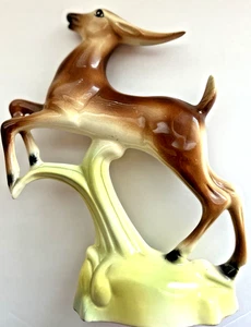 Stewart B McCulloch California Pottery Leaping Elk Deer Figur MCM Antik - Bild 1 von 6