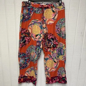 Alexandra Farmer Anthropologie Flanell Pyjamahose Damen XL Secret Garden - Bild 1 von 5