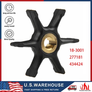 18-3001 Water Pump Impeller for Johnson 2-stroke 3HP 4HP 5HP 5.5HP 6HP 7.5HP - Picture 1 of 12