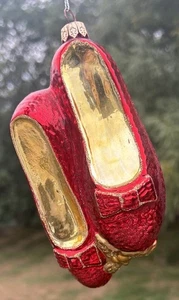 Zapatillas Kurt Adler 1998 Mago de Oz Polonesa Rubí Adorno de Navidad - Imagen 1 de 9