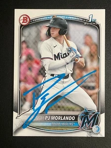 PJ Morlando Signed Card 2025 1st Bowman In Person IP Autograph Auto - Picture 1 of 2