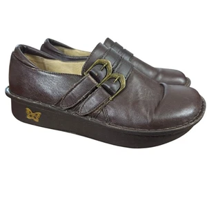 Alegria All-604 Alli Brown Leather Womens Clogs Loafers Casual Shoes 38 8 / 8.5 - Picture 1 of 16