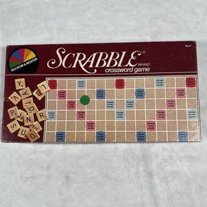 Vintage 1982 SCRABBLE Game Selchow & Righter Board Tiles Holders Crafts - Picture 1 of 4