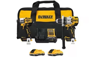 DeWALT DCK2101QQ2 20V MAX XR 2-Tool Hammer Drill/Impact POWERPACK Combo Kit - Picture 1 of 11
