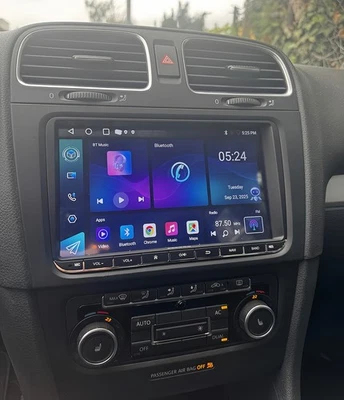 Für VW Golf 5 6 Plus Doppel-DIN kabellos CarPlay Android Auto Autoradio WiFi BT - Bild 1 von 4