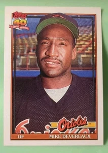 1991 Topps - Mike Devereaux #758 - Baltimore Orioles  - Picture 1 of 2