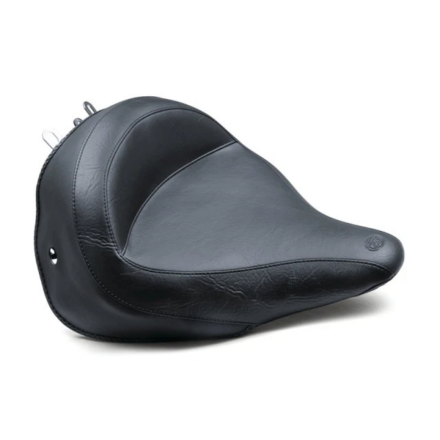 Mustang Wide Solo Seat Smooth 76232 for 05-17 Harley Davidson Softail Deluxe - Image 1 of 1