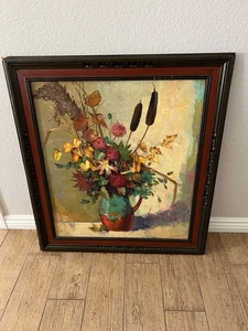 Original Gemälde von Helmuth Andreas Volkwein, 29,5" x 33,0" gerahmtes Stillleben - Bild 1 von 9