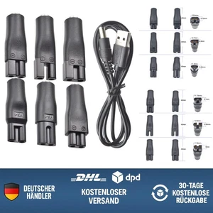 7 Stück USB Ladegerät Set für Haarschneidemaschinen Bartschneider Rasierer - Bild 1 von 9