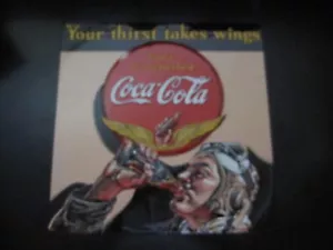Embossed Tin Coca-Cola Aviator Man 3-D Sign - Picture 1 of 1
