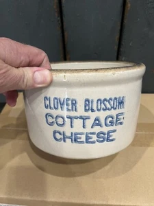 Antique Blue And White Stoneware Adverting Crock. - Picture 1 of 12