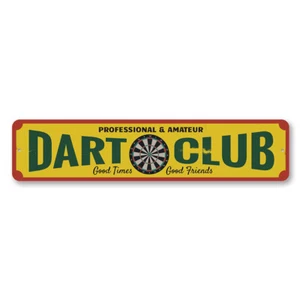 Letrero de club de dardos, tablero de dardos profesional de metal aficionado, letrero de metal de aluminio para juegos - Imagen 1 de 4