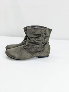 Damen Frauen Winter Wildleder Weite Stiefeletten Leger Slouch Flache Stiefel Größe 7 - Bild 1 von 7