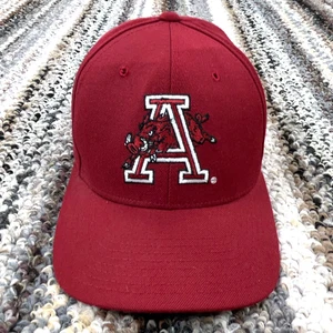 Vintage Arkansas Razorbacks Snapback Hat Cap Red Wool Blend 90s Y2K Champion - Picture 1 of 11