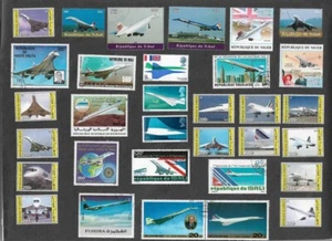 CONCORDE AVIATION 50 ALLE VERSCHIEDENE BRIEFMARKEN SAMMLUNG - 30.5.25 - Bild 1 von 2