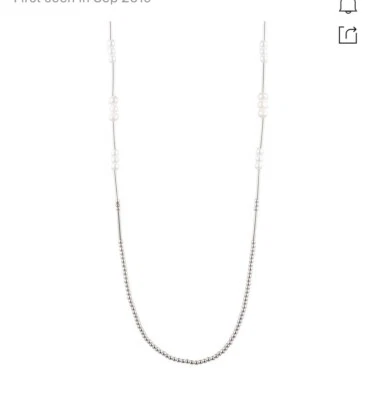 $55 Carolee Perla de Agua Dulce 32” Cuentas de Plata Cadena Collar X206 Foto 1 de 4