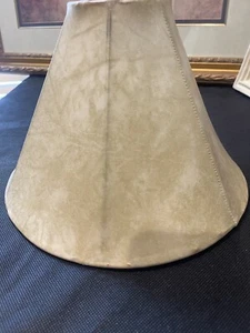 LAMP VINTAGE Beige Lamp Shade TAN (H-7’’ x W-11’’LEATHER LOOK & FEEL - Picture 1 of 5