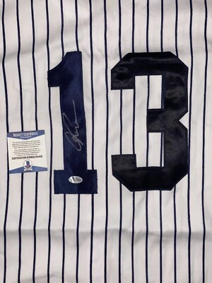 Alex Rodriguez #13 Signed Yankees Baseball Jersey Autographed AUTO BAS COA Sz XL - Image 1 of 4