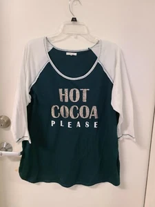T-shirt manica 3/4 Maurices "Hot Cocoa Please" - TG. L - Foto 1 di 4