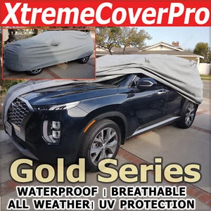 WATERPROOF CAR COVER W/MIRROR POCKET GREY for 2018 2017 2016 HYUNDAI SANTA FE - Picture 1 of 10