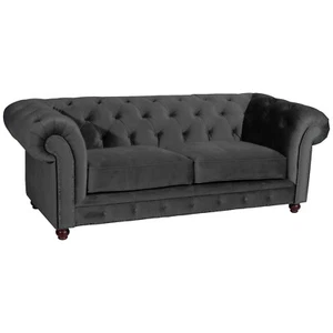 Max Winzer Chesterfield Sofa 2,5-Sitzer Old England Samtvelour freie Farbwahl - Bild 1 von 104