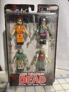 Minimates The Walking Dead Grimes, Michonne, Zombie x2 4-Pack 2012 Neu - Bild 1 von 2