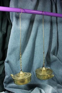 Pareja Candiles colgantes. S.XIX Couple Hanging lamps - Imagen 1 de 6