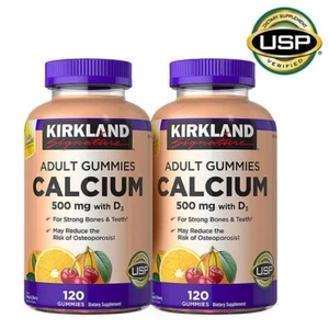 Kirkland Signature Calcium 500 Mg with D3 & Zinc, 240 Adult Gummies EXP 11/2025 - Picture 1 of 1