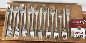 Set Lot 17 Vintage Mid Century Modern Style La Mode Geschenk Besteck Gabeln - Bild 1 von 4