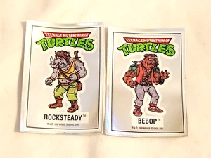 Vintage Rare 1990 Teenage Mutant Ninja Turtles Rock Steady Bebop Silver Sticker - Picture 1 of 6