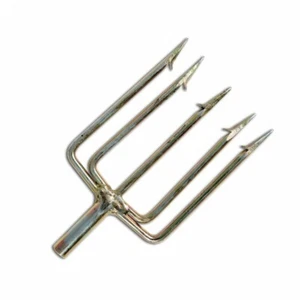 Fiocina 5 punte pesca sub acciaio asta fucile tridente apnea accessori sub nuova - Foto 1 di 4