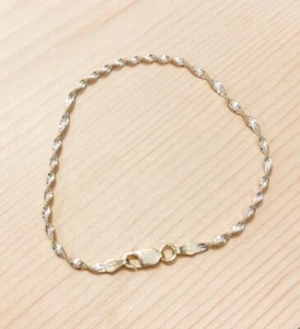 WUNDERSCHÖNES STERLINGSILBER 18K GOLD VERMEIL WIRBEL ARMBAND 7" NEU!! - Bild 1 von 7