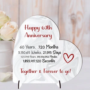 Personalised Anniversary Plaque - Years, Months, Days - Together Forever Plaque - Picture 1 of 129