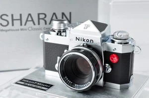 [Unused in Box] SHARAN MegaHouse Nikon F Silver Mini Classic Film Camera - Picture 1 of 20