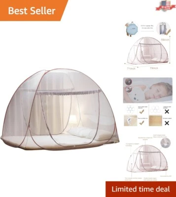 Barraca mosquiteiro dobrável grande com entrada dupla para fácil acesso - 79 L x 71 W - Imagem 1 de 4