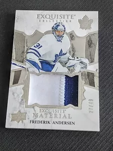2019-20 UPPER DECK UD EXQUISITE FREDERIK ANDERSEN EM-FA #ed 27/49 ROOKIE PATCH - Picture 1 of 2