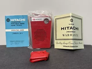 Hitachi TH-623 - 6 Transistor AM Portable Solid State Radio - Red - NIB - NOS - Picture 1 of 10