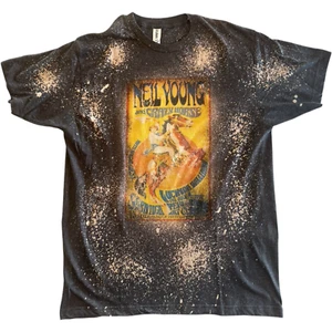 Neil Young Shirt Adult Large Crazy Horse Black Graphic Tee T-Shirt - Picture 1 of 19