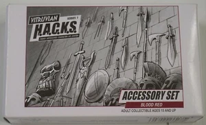 BOSS FIGHT STUDIO VITRUVIAN HACKS BLOOD RED COLORED ACCESSORY SET MISB  - Picture 1 of 2