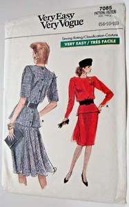 7085 Vogue Nähmuster sehr einfach Vintage 1987 Misses' Top & Rock Gr. 14-16-18 UC - Bild 1 von 7