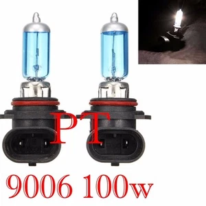 9006 HB4 12V 100W Halogen Headlight Light Bulbs 5000K Super White #z4 Low Beam - Picture 1 of 8