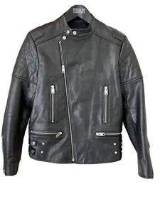 Balenciaga Black Leather Motorcycle Jacket. 40/US, 50/IT. $4K+ VGC. Italy. - Picture 1 of 12