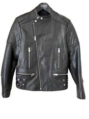 Balenciaga Black Leather Motorcycle Jacket. 40/US, 50/IT.  $4K+ VGC.  Italy. - Image 1 of 4