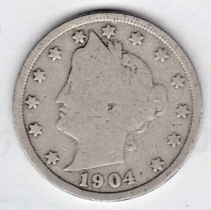 1904 Liberty Nickel in GOOD condition ~ PLEASE SEE THE SCAN stk X301 - Picture 1 of 4